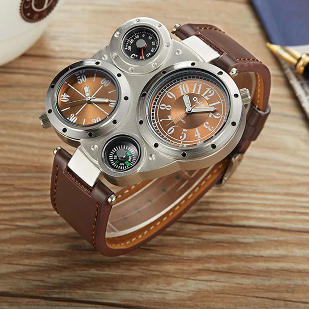 

Модные повседневные мужские кварцевые часы, уникальный дизайн, мужские спортивные часы, мужские наручные часы с двумя часовыми поясами, подарки для мужчин Montre Homme