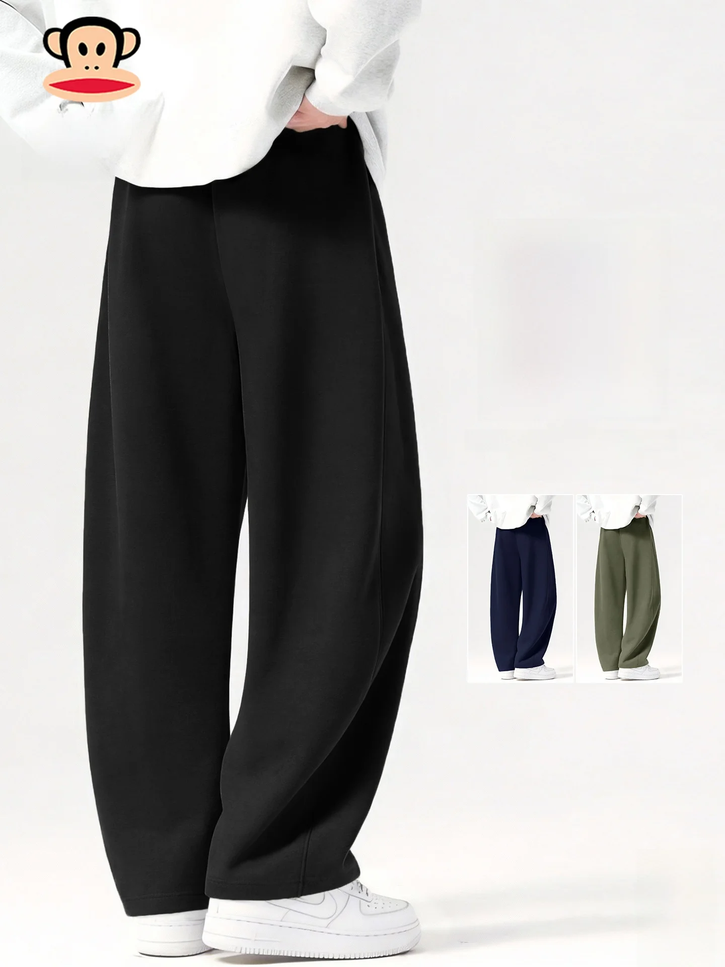 

Men's Loose Fit Straight Leg Cotton Sensation Sports Casual Pants Spring 2026 New Sle Comfortable Polyester Blend