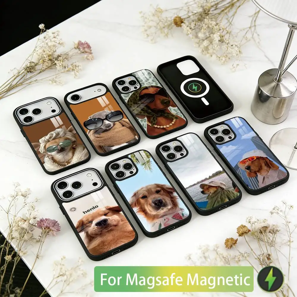

Funny Cute Dog Phone Case For iPhone17,16,15,14,13,12,11 Plus,Pro Magnetic For Magsafe Wireless Charging