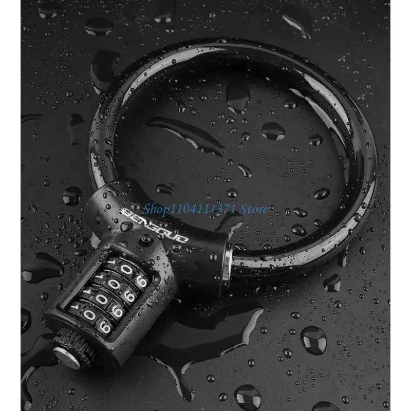 P9FC Portables Light weight Flexible Cable Combination Lock for Easy Security of Luggage and Bicycles During Travel