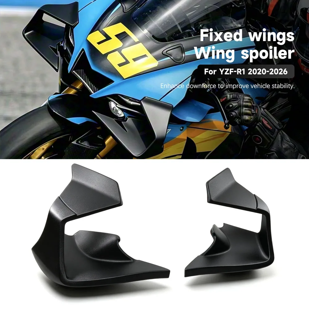 For Yamaha YZF-R1 Motorcycle R1 2020-2026 Front Spoiler Lower Spoiler Lower Lip GP Wing Downforce Naked Frontal Spoilers(YZF-R1)