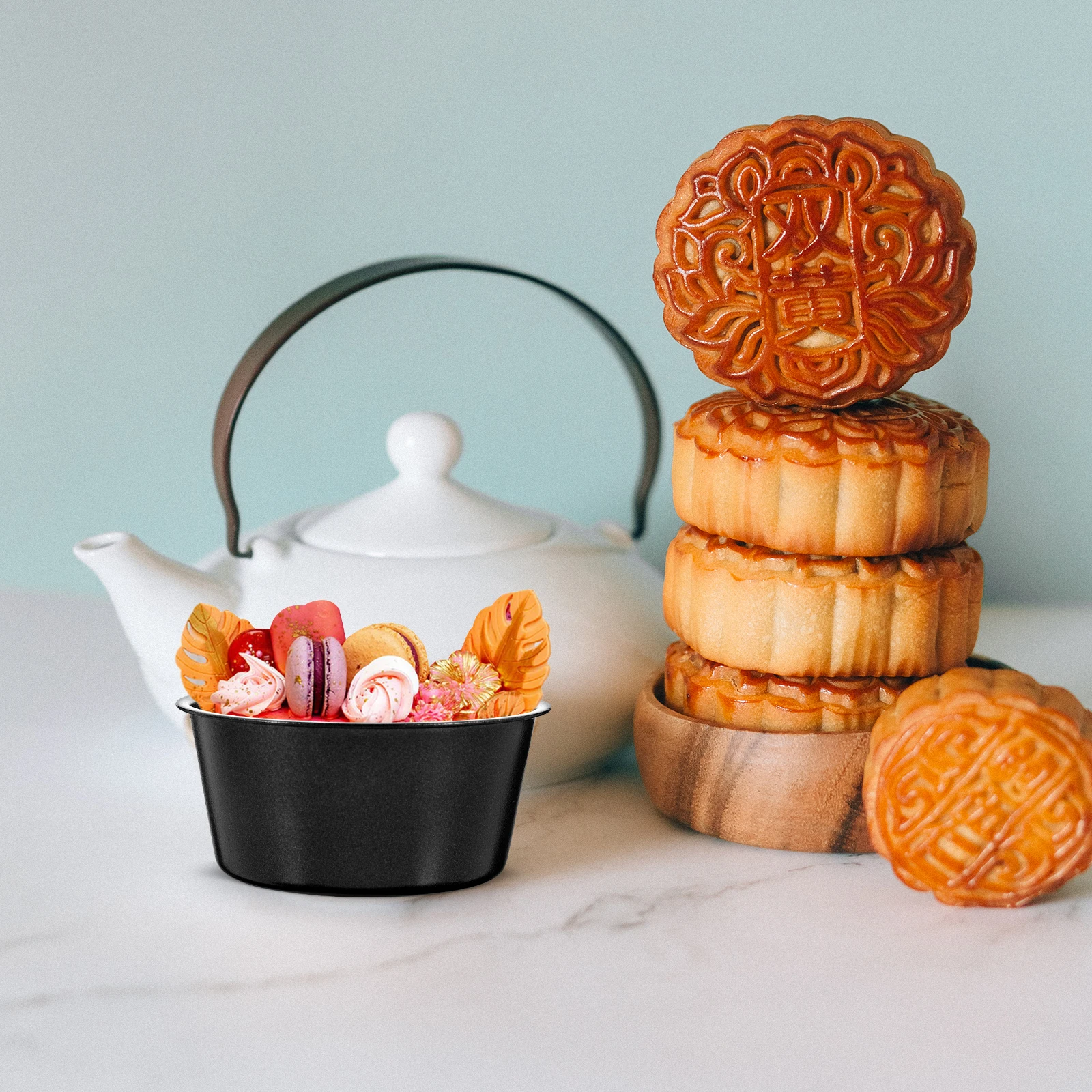 

3pcs Mini Cup Mold Carbon Steel Nonstick Baking Pan For Pudding Muffins Cakes Household Dessert Making Cake Molds Bakeware