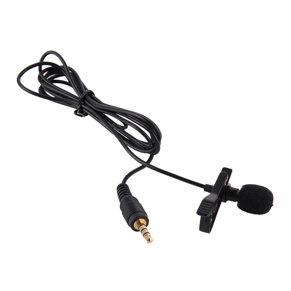 

3 5mm Jack Hands-free Mini Wired Condenser Mic Clip-on Lapel Lavalier Microphone for iphone Samsung Smartphone Tablet Recording