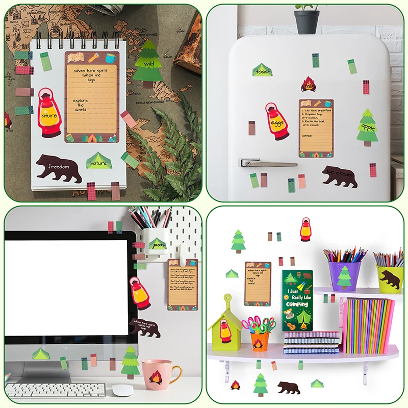 Sticky Notes Self-Stick Notes Pads Mini Divider Tabs Bundle Writing Memo Pads Page Marker School Office Stationery Supplies