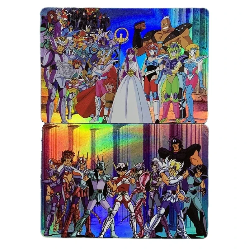 2pcs/set Saint Seiya Card Saori Kido Shiryu Phoenix Ikki Animation Characters Anime Classics Game Collection Flash Card Toy