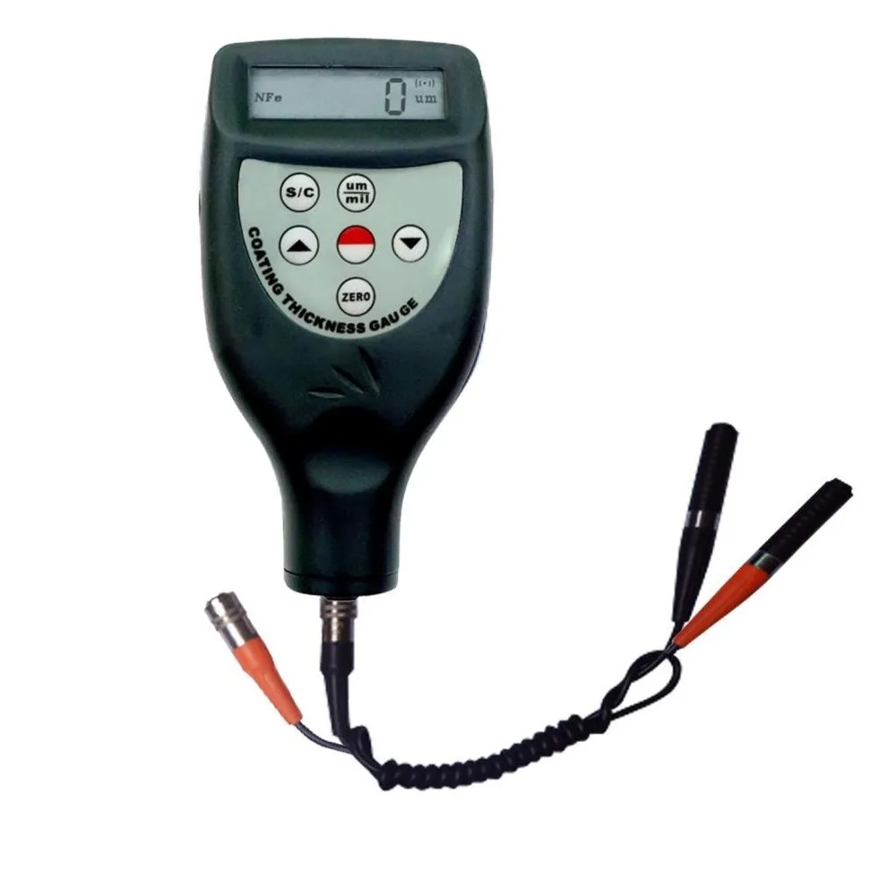 Paint Coating Thickness Meter Gauge Ferrous F & Non Ferrous NF Seperate Probes 0-1250um/0-50mil Range