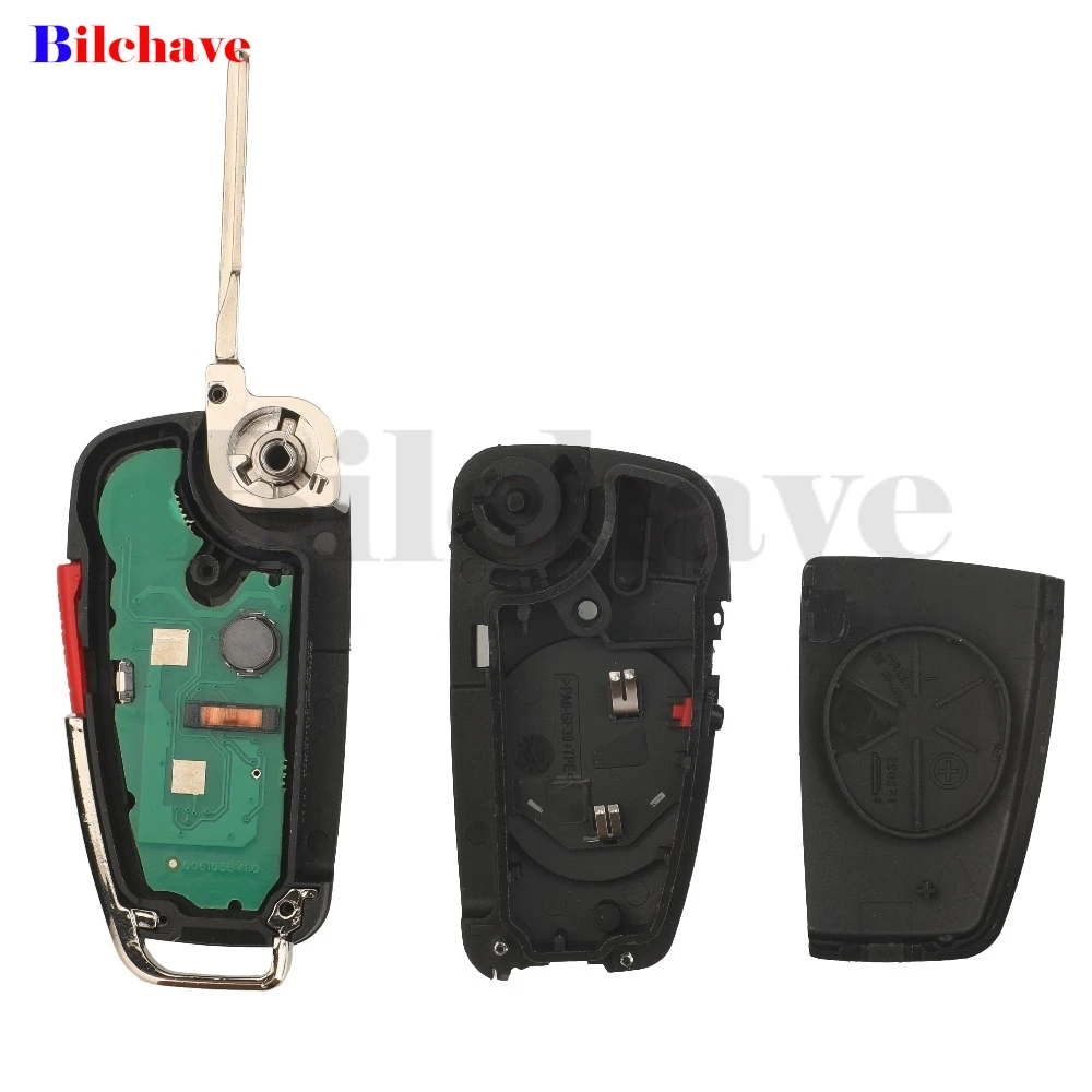 

jingyuqin 3/4 Buttons 8V0837220E Keyless Go 315MHz MQB48 Megamos AES Chip For Audi A3 S3 Q3 2015+ Flip Smart Remote Car Key Fob