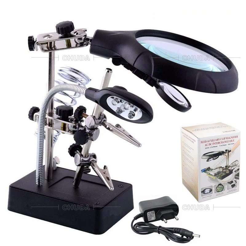 

Lighting Auxiliary LED Magnifier Bracket Type Multi-Function Welding Table Desktop Mobile Phone Repair 16129-C