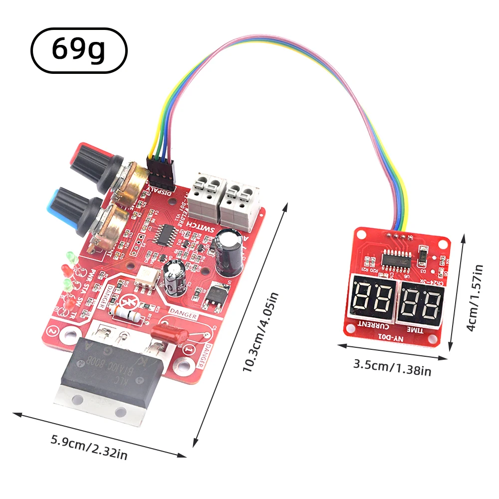 NY-D01 100A DIY Модуль управления точечной сваркой Цифровой дисплей с синхронизацией Точечная сварка Регулировка времени и тока Панель контроллера