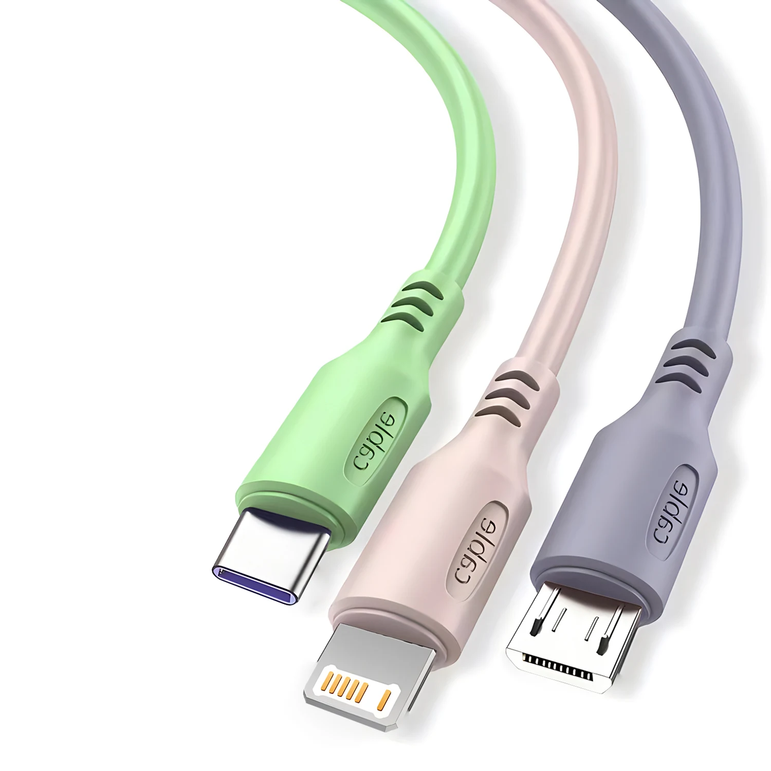 3 In 1 5A Charge Cable Cord For iPhone Xiaomi Poco Micro USB Type C Charger Cable Multi Port Multiple Usb Charging Wire Line