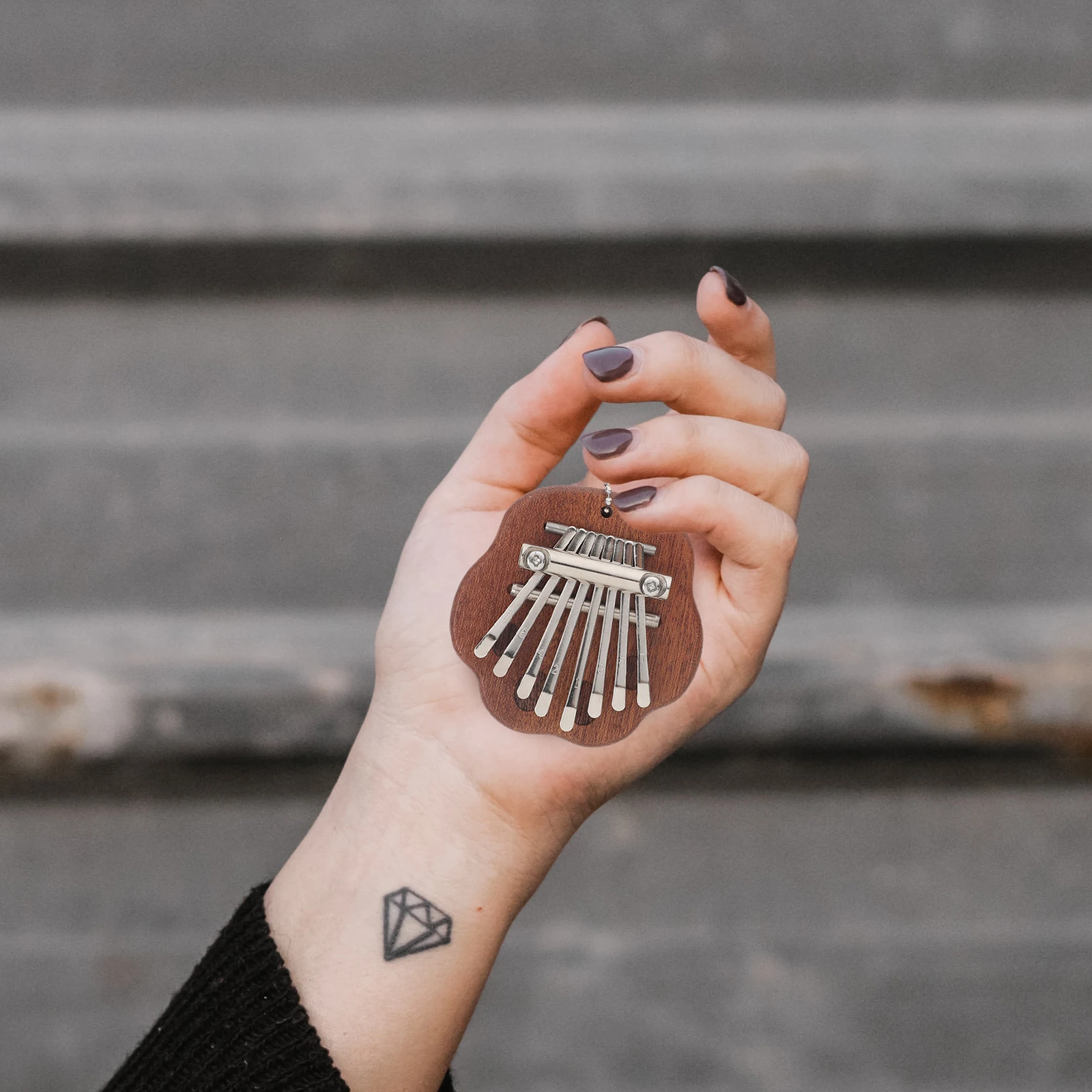 

8-Tone Thumb Portable Wood Kalimba For Beginners Small Durable Musical Instrument Finger Piano Miniature Home Decor