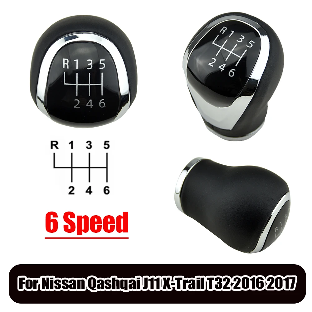 Manual Gearshift Handball Car Gear Shift Knob Lever Change Gearbox Shifter Leather For Nissan Qashqai J11 X‑Trail T32