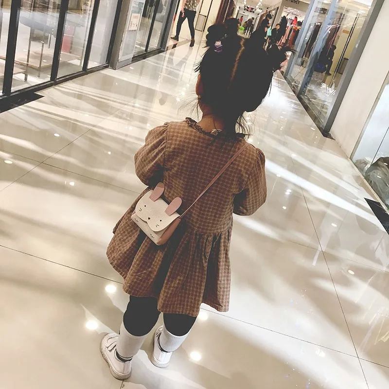 2022 moda bebê crianças coelho menina bolsa de ombro crossbody sacos do mensageiro saco de armazenamento carteira bonito coelho animal crianças presente novo