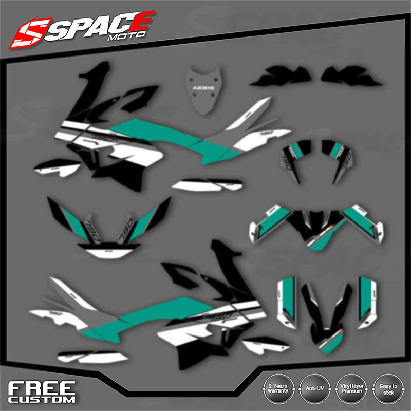 

SPACE Custom Motorcycle Graphics For KTM 2019 2020 2021 2022 ADV790 19-22 ADV790 ADV-R Decal Stickers Kits 004