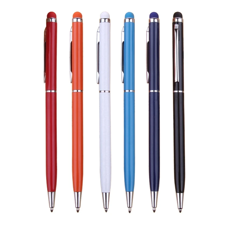 

1pc Fashionable Metal Gel Pens 1.0 Mm Ballpoint Black Oil Ink Retractable Ballpoint Pens Screen Touching Supplies