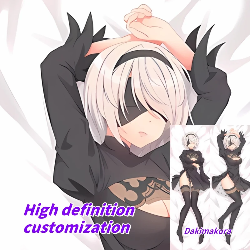 Dakimakura Anime Pillow Case NieR:Automata YoRHa No. 2 Type B Double-sided Print Of Life-size Body Pillowcase Gifts Can be