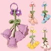 Crochet Flowers Bell Orchid Keychain Cute Knitted Flowers