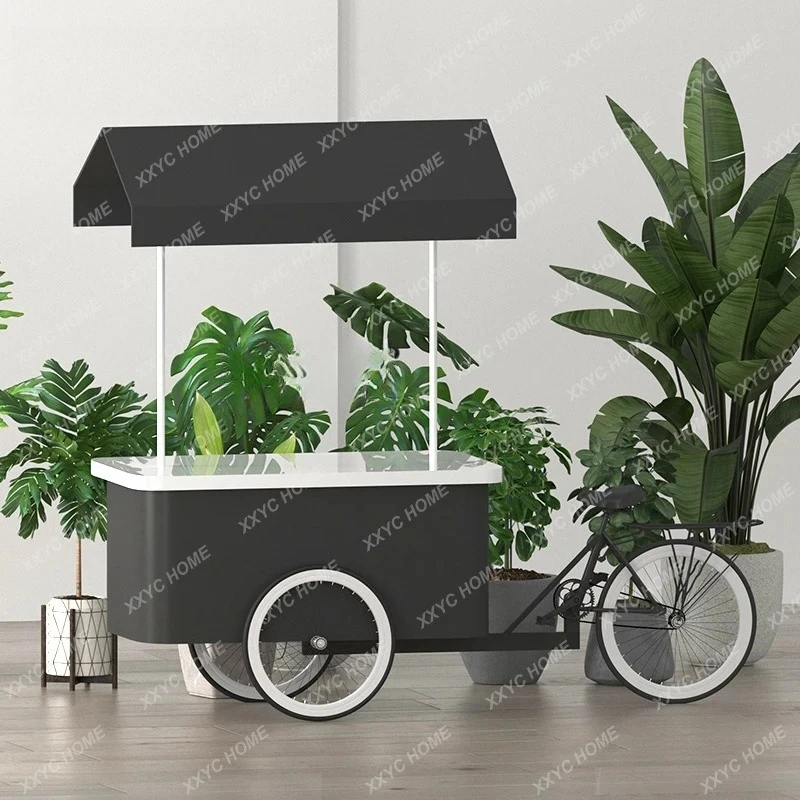 TTMultifunctional Food Truck Stall Night Market Special Car Mobile Advertising Display Ice Powder Camper