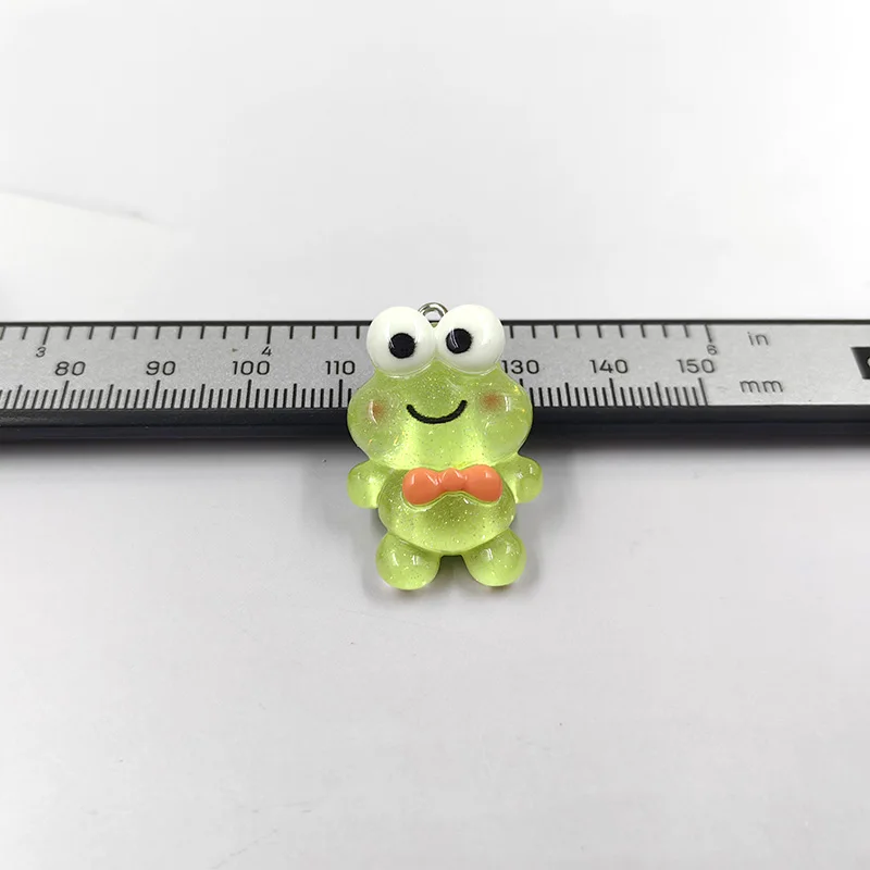 10Pcs Cute Cartoon Frog Pig Rabbit Bear Chicken Resin Charms DIY Earring Necklace Animals Pendants Jewelry Accessory Make C1307