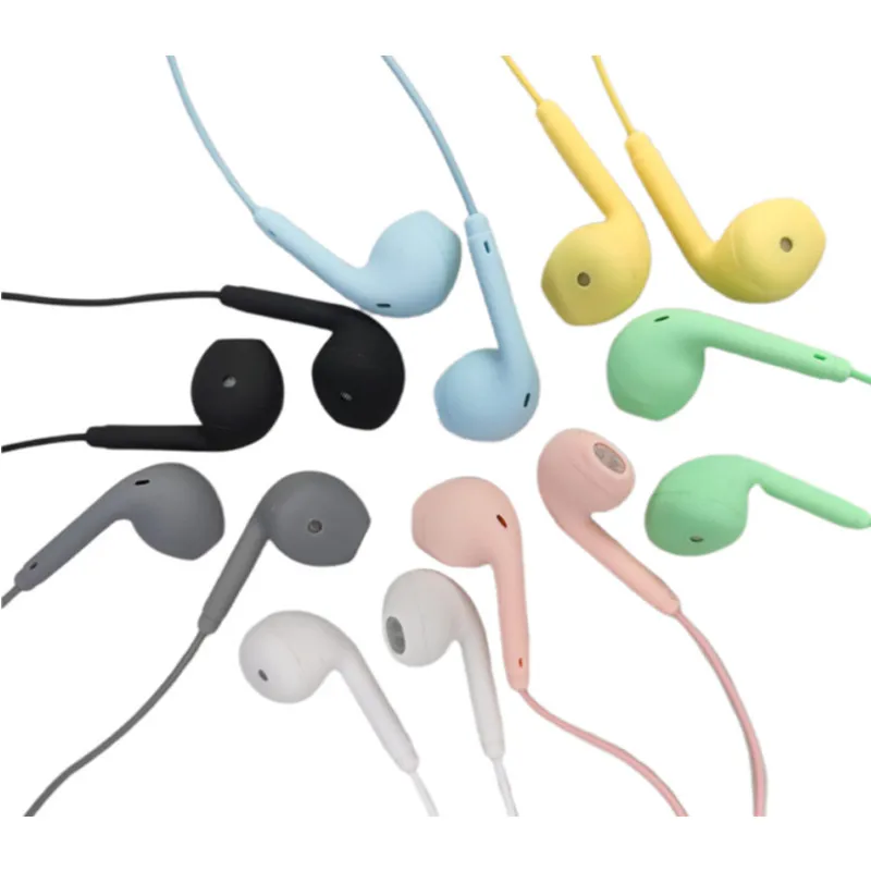 Portable Sport 8 Colors Earphone Wired Super Bass with Built-in Microphone 3.5mm In-Ear Wired Hands Free For Smartphones