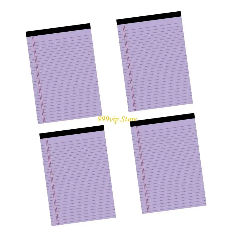 C90C 4Pieces Letter Size Colorful Notepads Lined Notebooks 50Sheets Each Pad For Creative Planning And Daily Note Taking