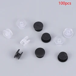 100Pcs Plastic Buckles Ornaments For Shoes Accessories DIY Shoes Buttons Lightweight Buckles Black Clear Buckles Findings