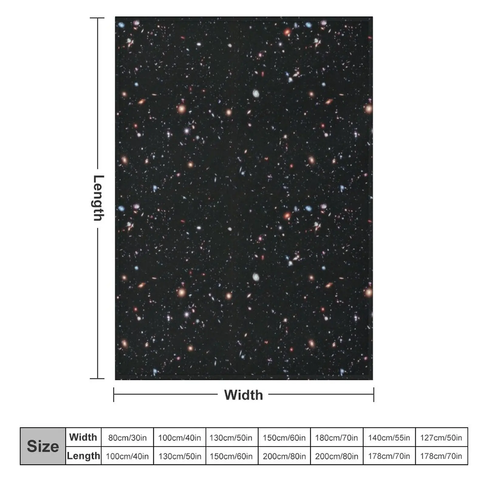 Hubble eXtreme Deep Field (XDF) Throw Blanket Flannels blankets ands Blankets