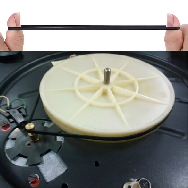 Replaced Turntable Belt Rubber Flat Drive Belt for Record Player Walkman DVD CD-ROM Repeater 4mm Wide image 5