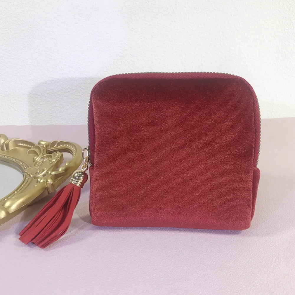 Creative Gift with Zipper Jewelry Storage Bag Flannel Multifunctional Organizer Pouch Portable Anti-Scratch Jewelry Bag
