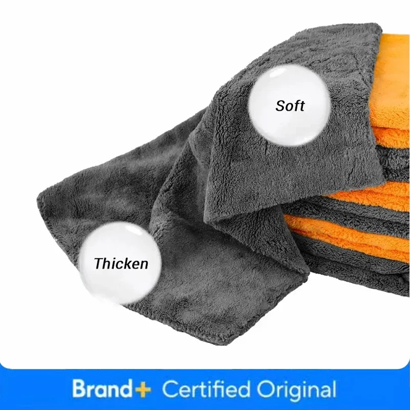 New 1/2/6/9 Packs 300GSM Car Thicken Cleaning Cloth Professional Cleaning Car Wiping Microfiber Towel Car Wash Rag 40x40cm