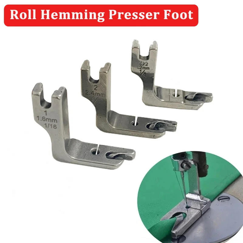 Roll Hemming Presser Foot For Brother Singer Juki Industrial Single-needle Sewing Machine Accessories Tools