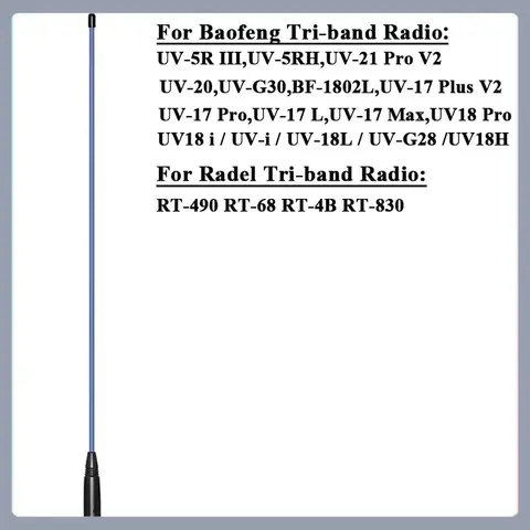 NA-771 Antenn Tri-Band VHF/UHF Antenn SMA-Hona Flerfärgad för Baofeng Radio UV-18 Pro Max UV-17 Pro V2 UV-21 Walkie Talkie 10 best sales antenn sma - №9