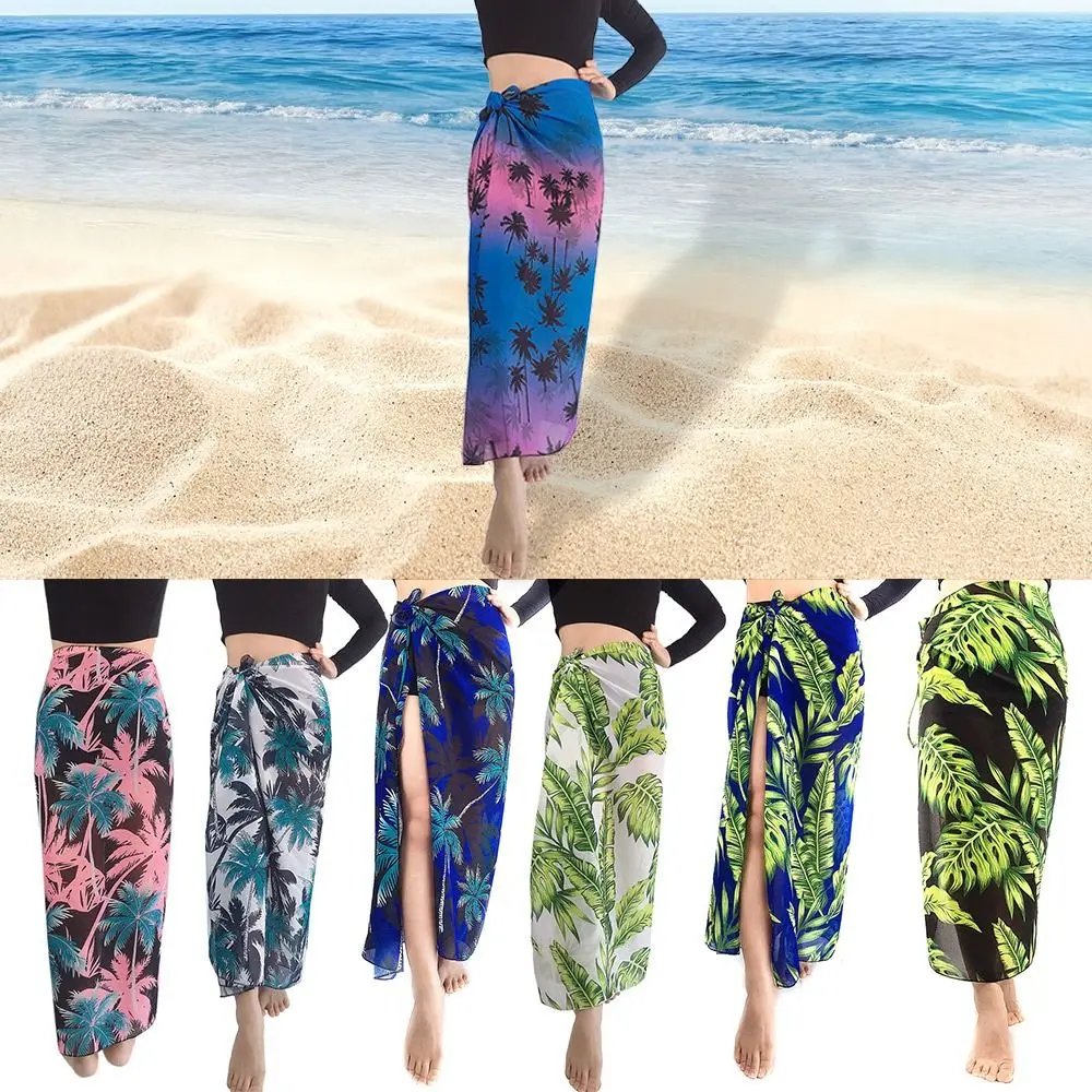 

Printed Swimsuit Coverups Fashion Loose Beach Bikini Wrap Sheer Beach Short Cover Beach Wrap Beachwear Short Skirt Women