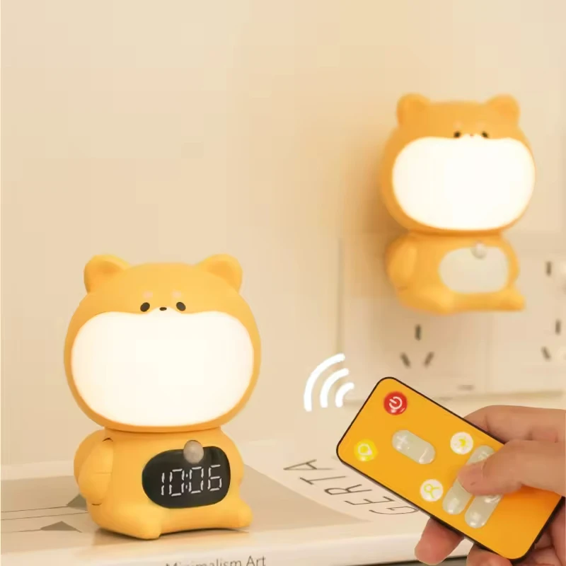 Motion sensor lamp Plug In Wall With Led Digital Clock Night Led Lights With Motion Sensor