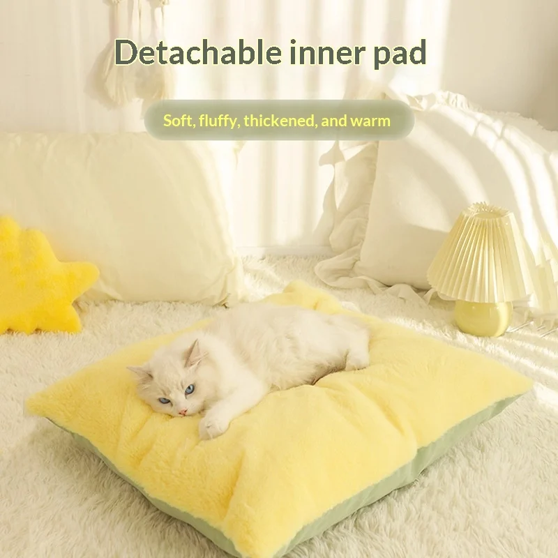 Cama cerrada cálida para gatos de interior – Nido y cueva acogedora - imagen 2