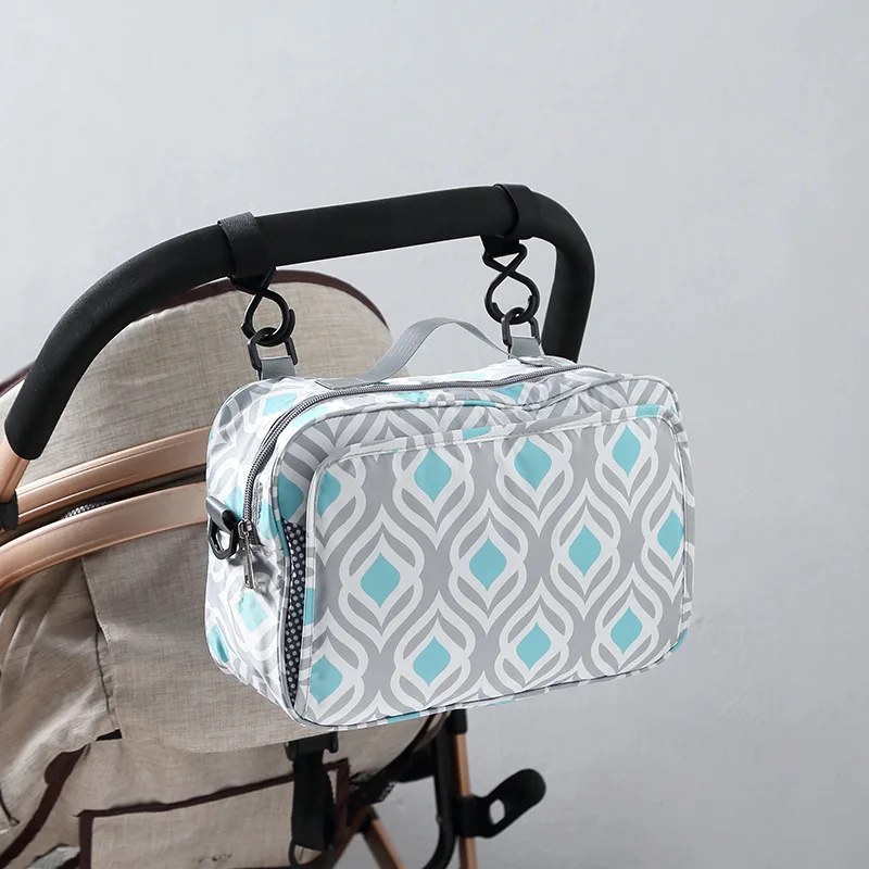 Large Capacity Baby Stroller Hanging Bag, Baby Out Storage Bag, Practical Stroller Accessories, Fashion Print Hanging Bag