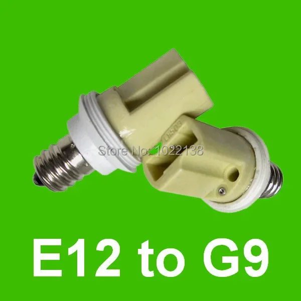 100pcs/lot E12 to G9 bulb base lamp holder converter E12-G9 led lamp base socket adapter Converter extender