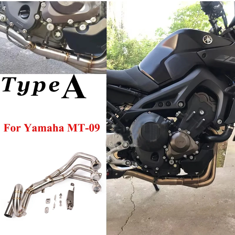 

51MM MT-09 FZ-09 FJ09 TRACER 900 2015 to 2020 Motorcycle Exhaust Escape Moto Systems Slip On Front Link Pipe Elbow MT09 For Ya