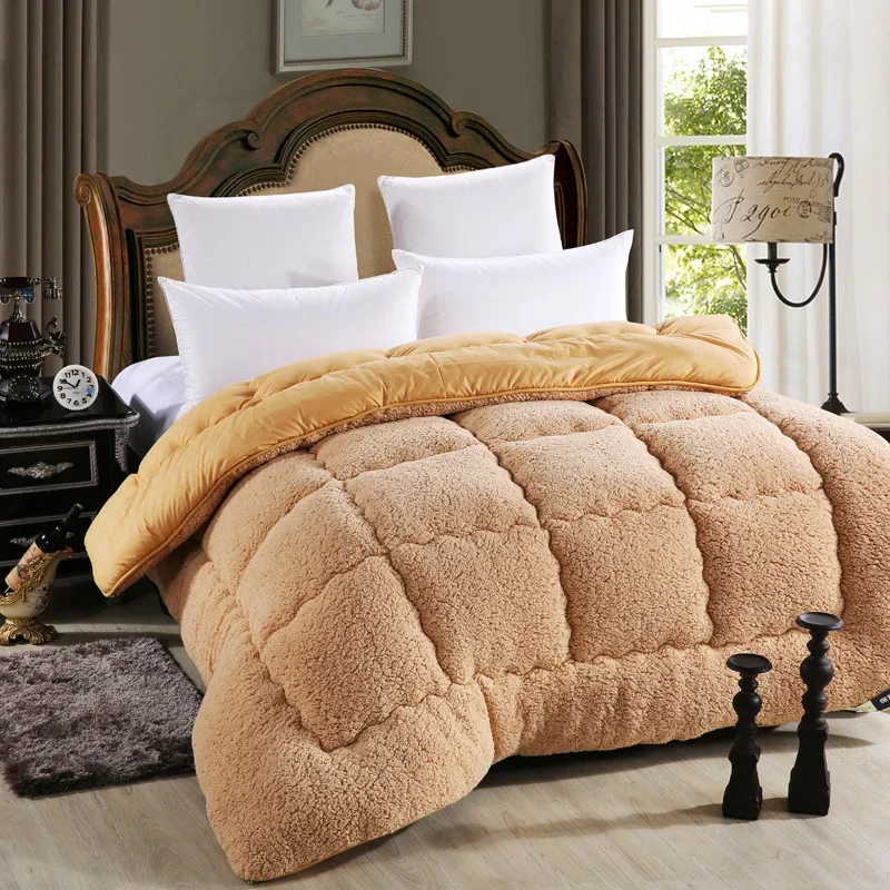 Fleece Quilt Custom Hot Sale OEM Manufacture Anti-bacterial ed Duvet Polyester Comforter Fiber  for Winter