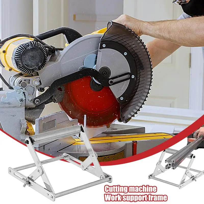 Adjustable Cutting Machine Support Frame Stainless Steel Saw Stand Rustproof Foldable Cutting Machine Attachment Machine Tools