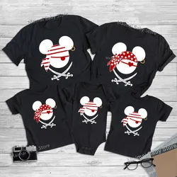 Lustige Disney Piraten hemden Familie passende Kreuzfahrt Outfits Mickey Minnie Ohren Papa Mutter Kinder T-Shirts Disneywolrd Trip T-Shirts Tops