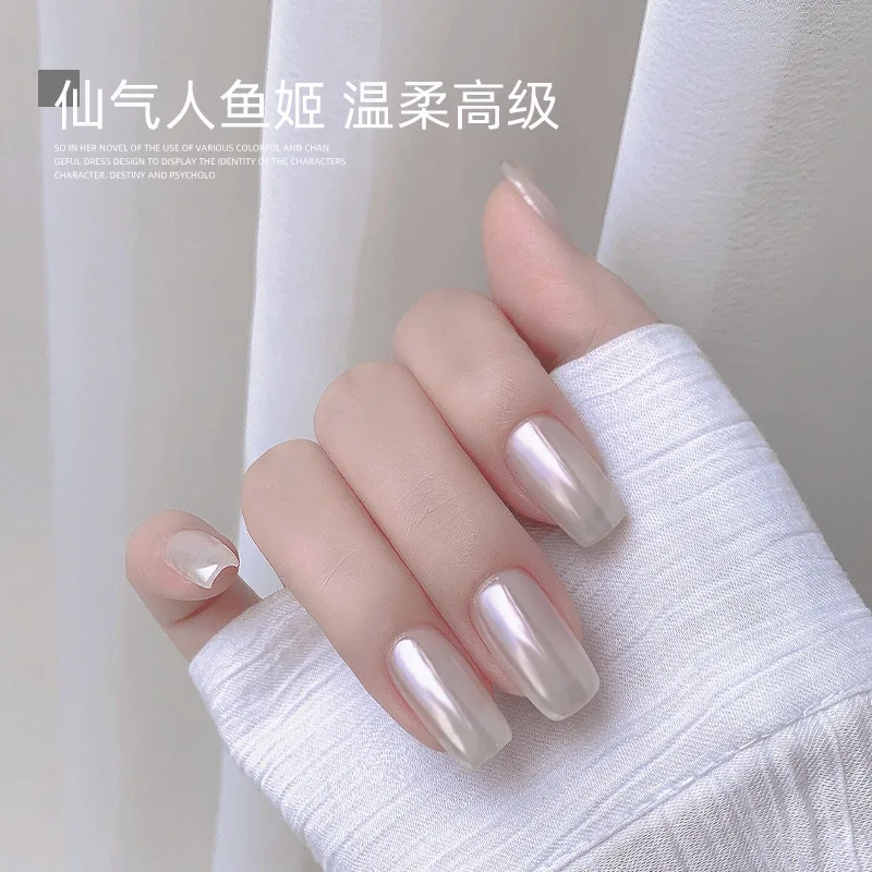 Nail Art Pearlescent Powder Rubbing On Nail Gel Polish Fairy Delicate Bright Shell Mirror Pigment High Qualiy For Nail Salon