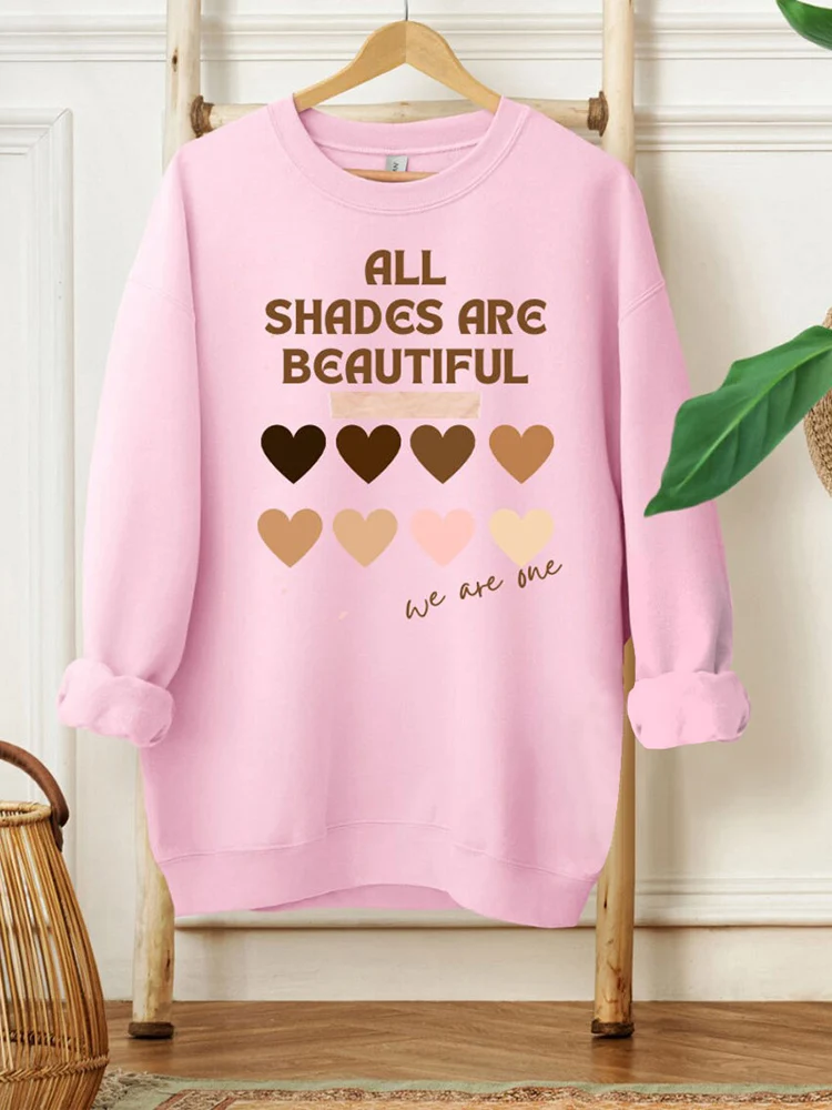 XXS-6XL Plus Size Long sleeved Sweatshirt Women Casual Daily Letter Heart Print Multi color Light Color Loose Sweatshirt ZOOY