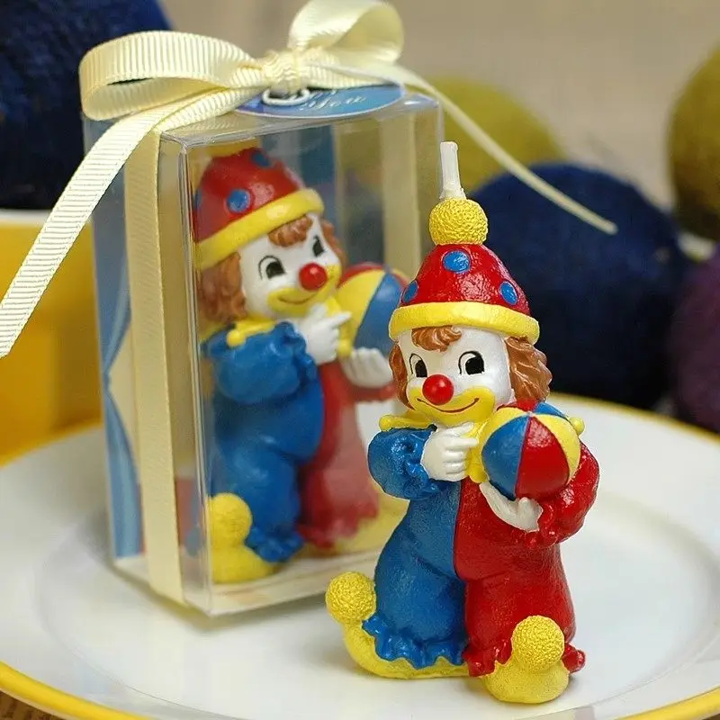 Hand drawn candles, romantic creativity, gift to clown