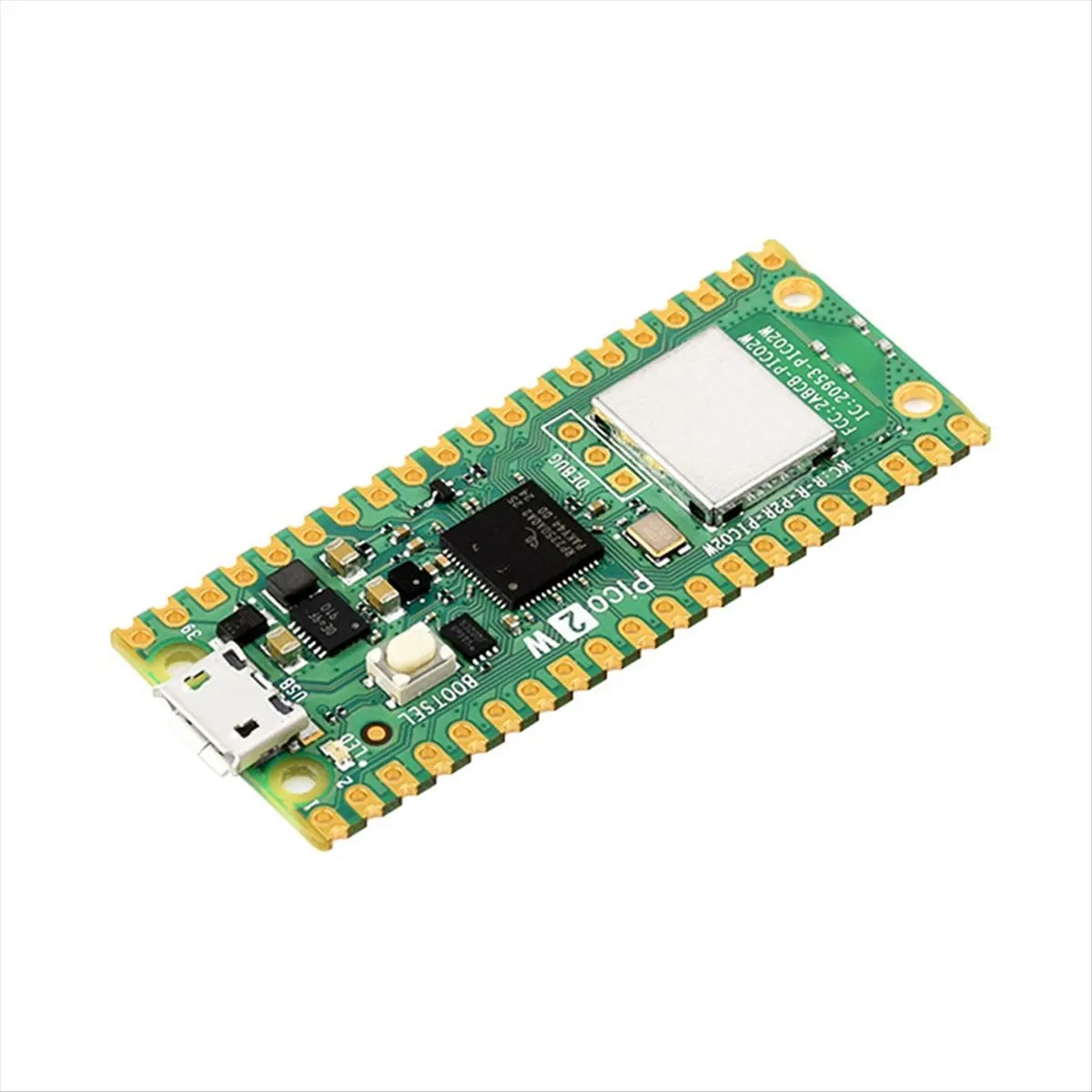 (A26M) For Raspberry Pi Pico 2 W Microcontroller Board, 2.4GHz 802.11n Wireless LAN WiFi 4 and Bluetooth 5.2, ARM Cortex-M33