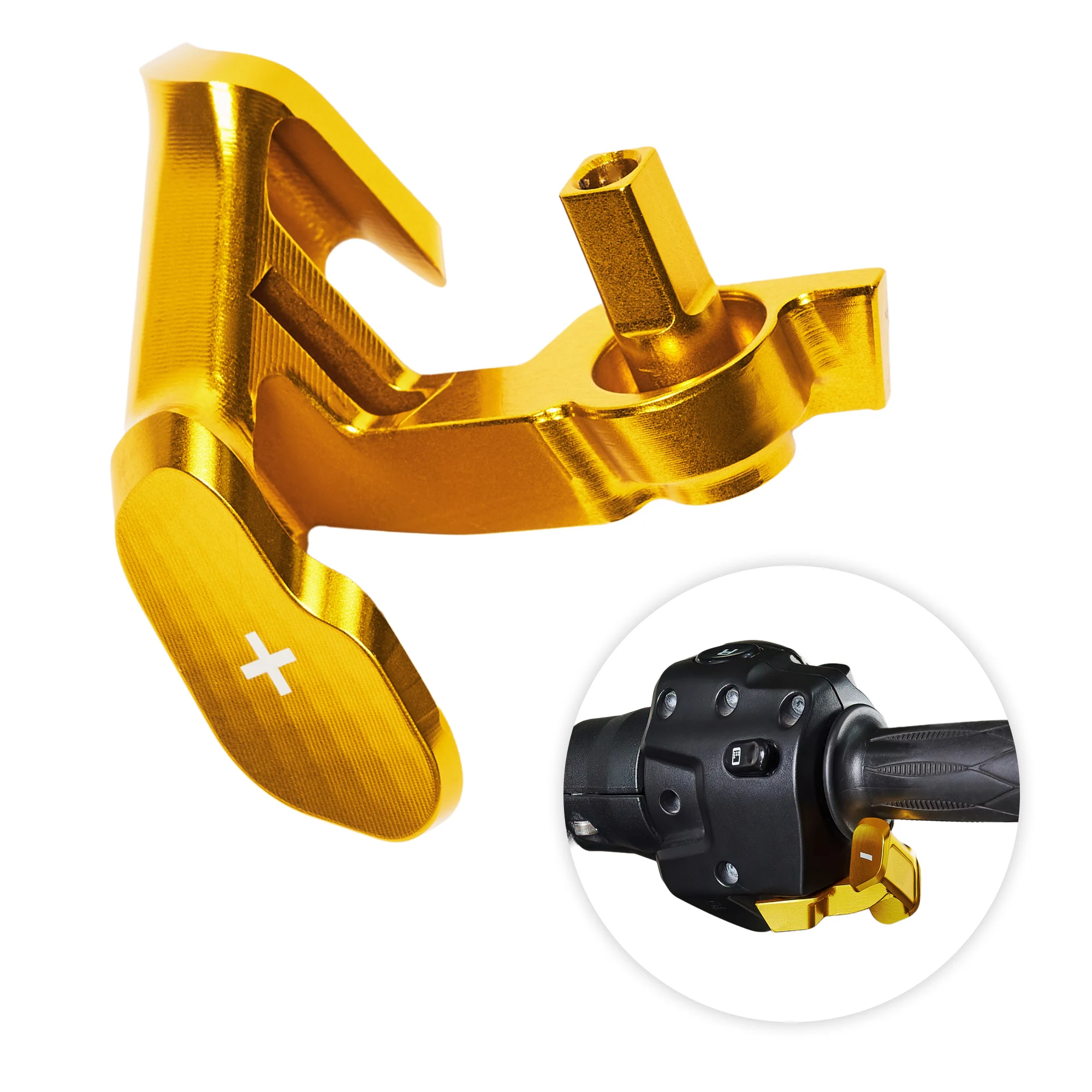 

Motorcycle Gold Aluminum Shifter Control Throttle Lever Thumb-Tap for Can Am Spyder F3 RT & Canyon XT/Canyon Redrock 2025 Model