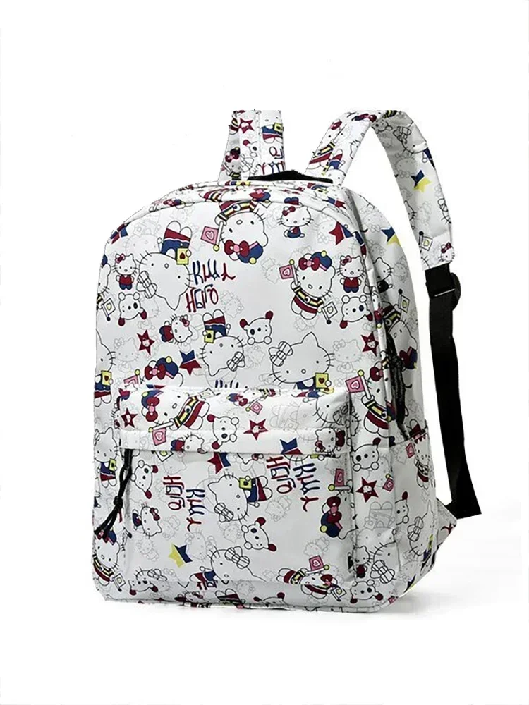 

Nylon Backpack for Women Kawaii Hello Kitty School Bag Large Capacity Lightweight Luxury Brand Student Backpack