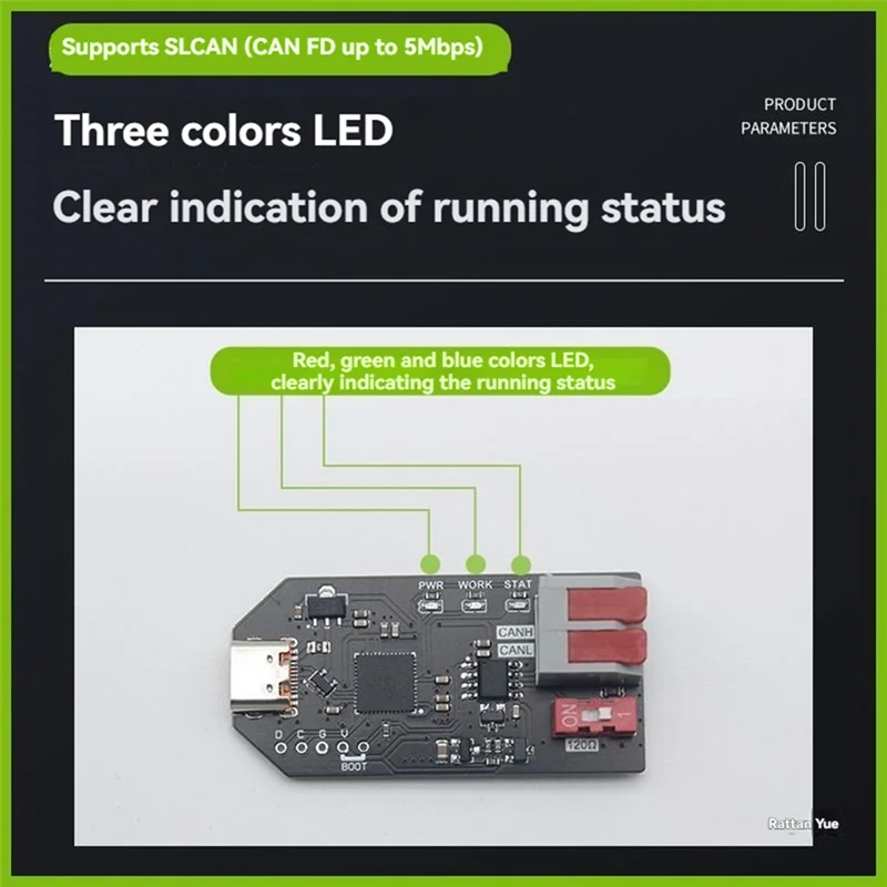 優れた USBCAN USB to CAN コンバータ CANABLE トランシーバー デバッガ プロトコル アナライザ Socketcan 互換 SLCAN サポート CAN FD