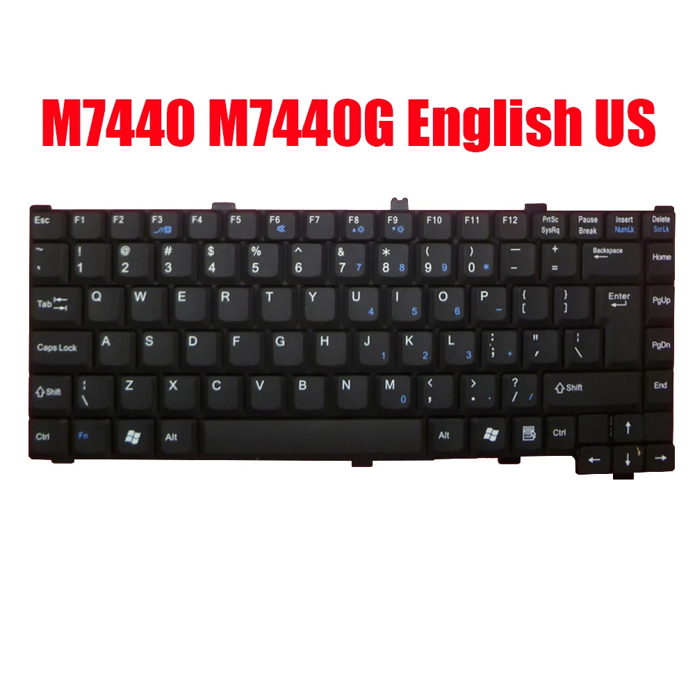 

Клавиатура для ноутбука Fujitsu Для Amilo M7440 M7440G K051329B1-XX 860N74100, английская, английская, черная, Новинка