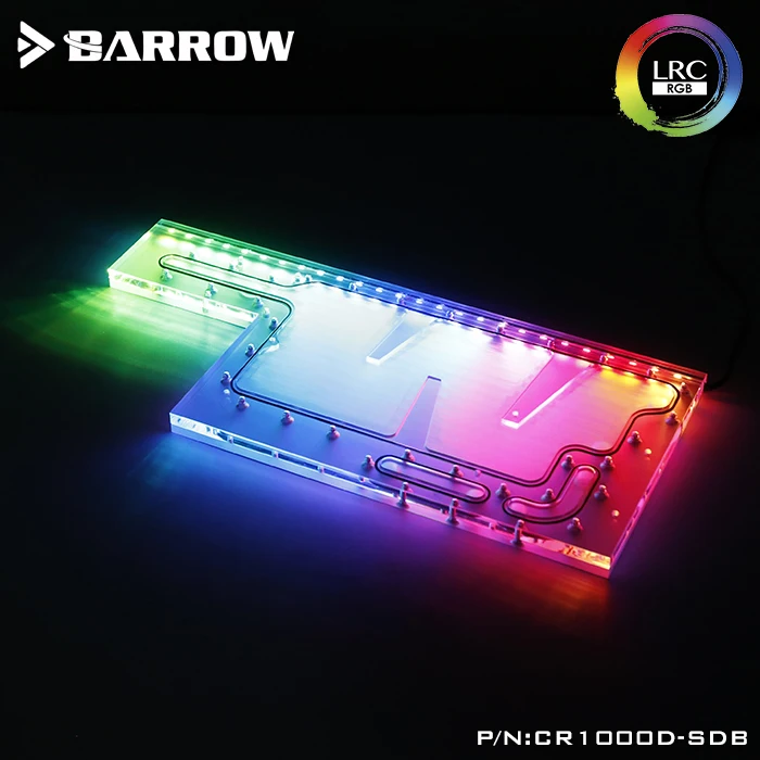 

Barrow RGB Liquid Water Cooling Waterway Distro Plate Reservoir for CORSAIR 1000D Chassis CR1000D-SDB